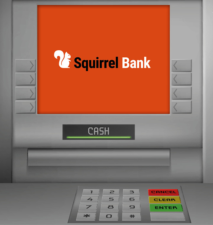 Cajero automático (Automatic Teller Machine) típico, llamado ATM en inglés